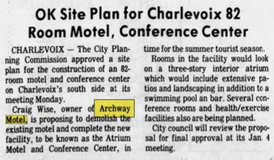 Archway Motel - Dec 1981 Conference Center Approved